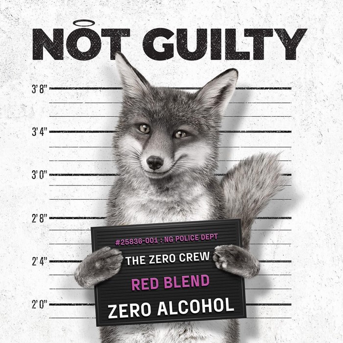 Alcohol-free wine label design