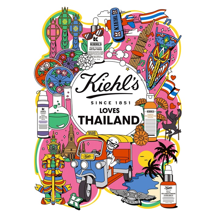Kiehl's Loves THAILAND campaign illustration