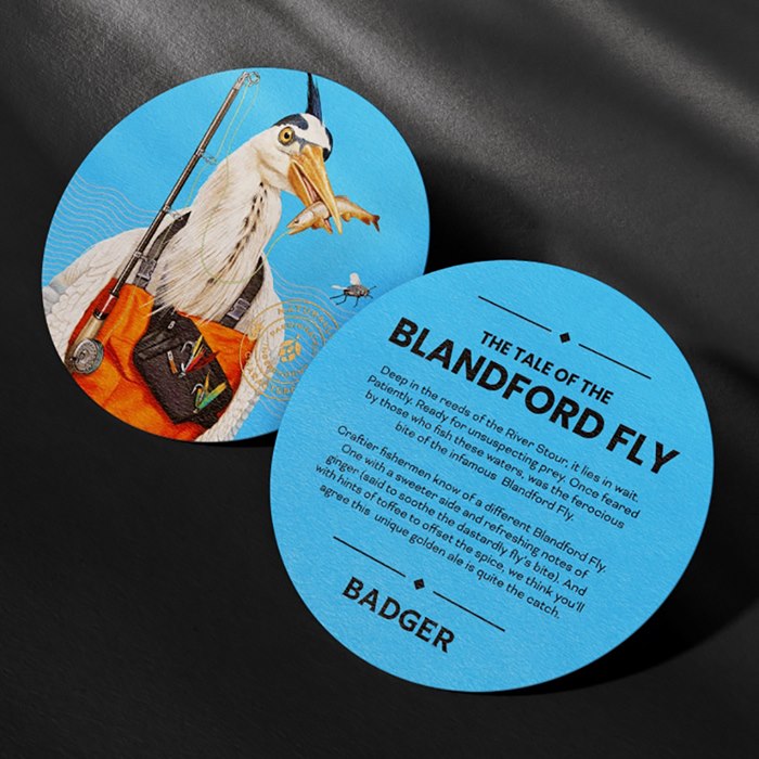 Promotional illustration for Badger Brewery's beer