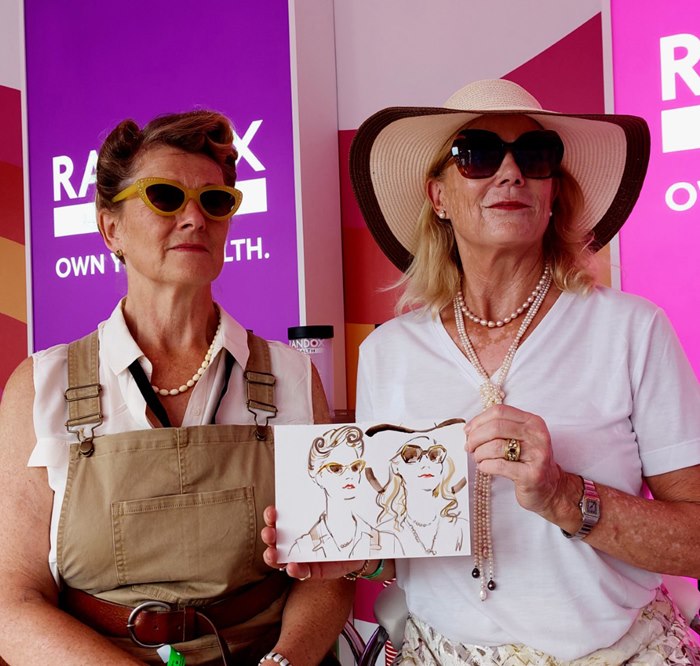 Created a live portrait at the Randox Health'shop.'