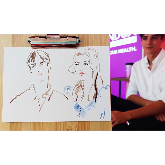 Live drawing session at Randox Health's shop