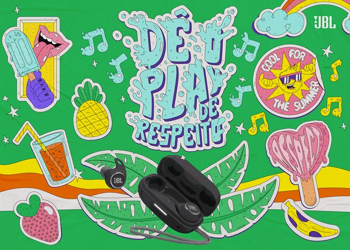 Giphy sticker illustration for the JBL Brazil campaign