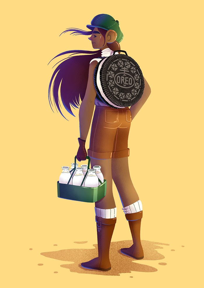 Artwork for the Oreo biscuit packaging