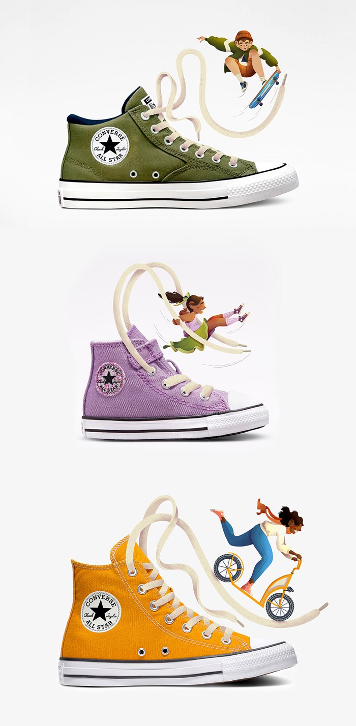 Luiza created a customized Converse shoe