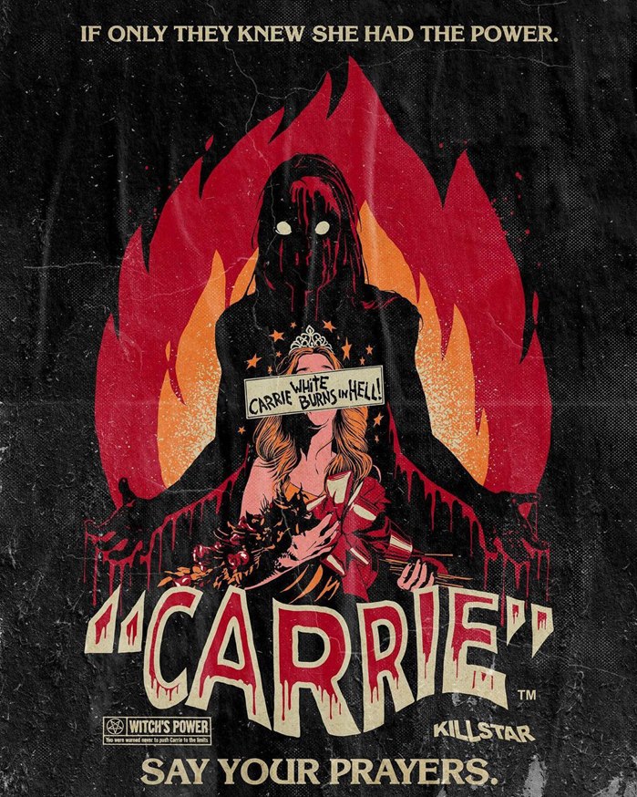 BB's scary 'Carrie' capsule collection illustration for Killstar