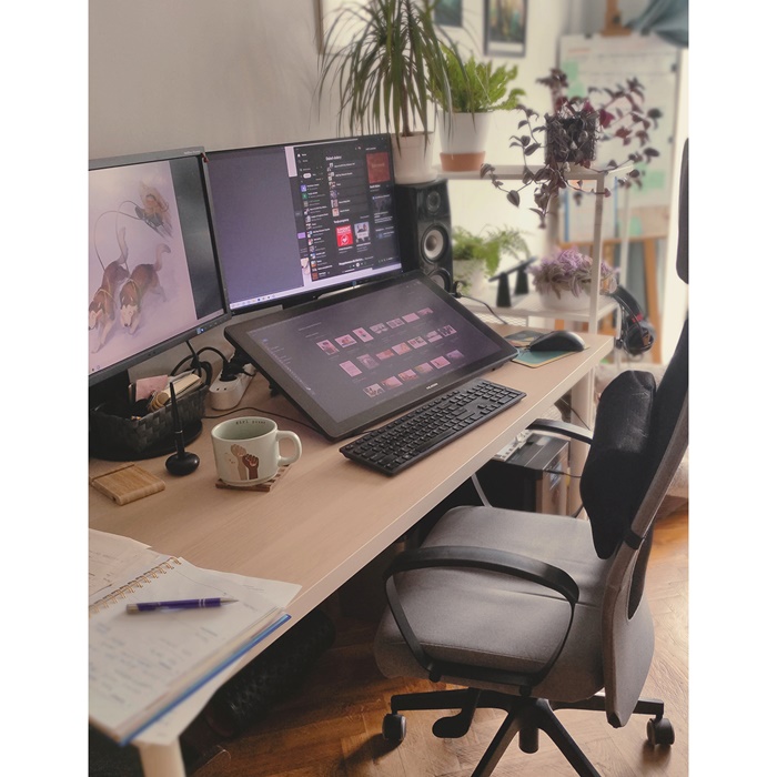 Martyna's work desk illustration
