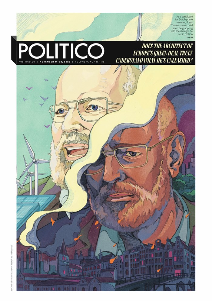Politico Europe magazine cover design