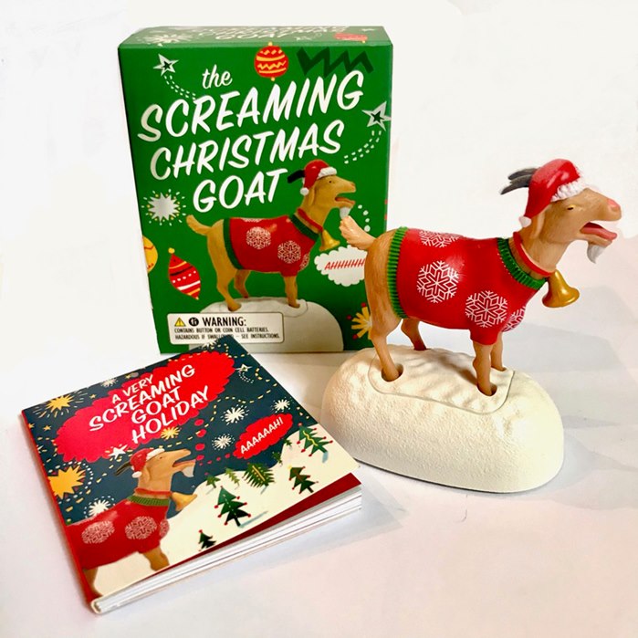 The Screaming Christmas Goat' story book illustration
