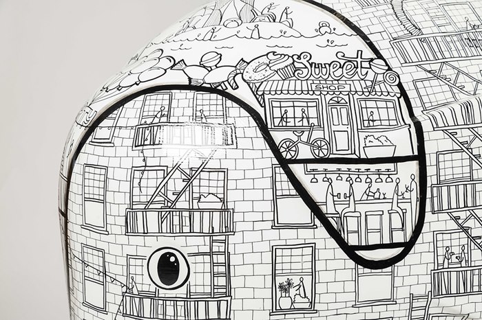 Elmer’s Ōtautahi Elephant Trail illustration
