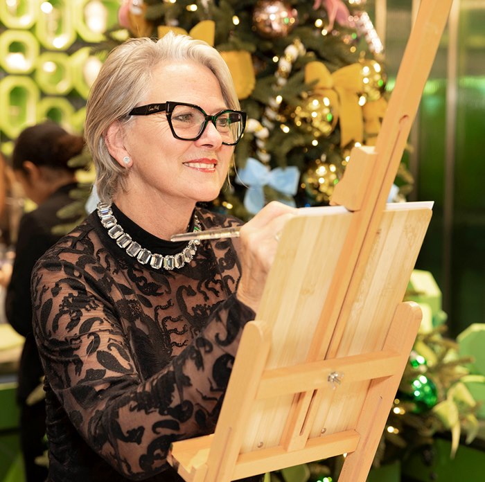 Katharine Asher's live event drawing at London's Flagship Swarovski store