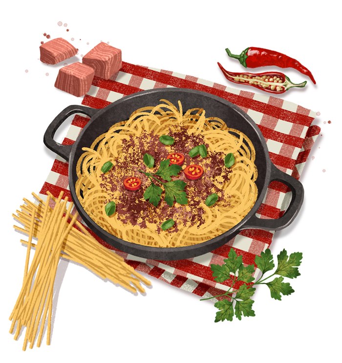 Tempting food collection for a festive recipe book