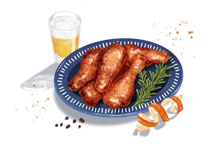 Tempting holiday dish drawing