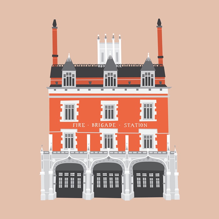 Architectural design of a Fire Brigade Station