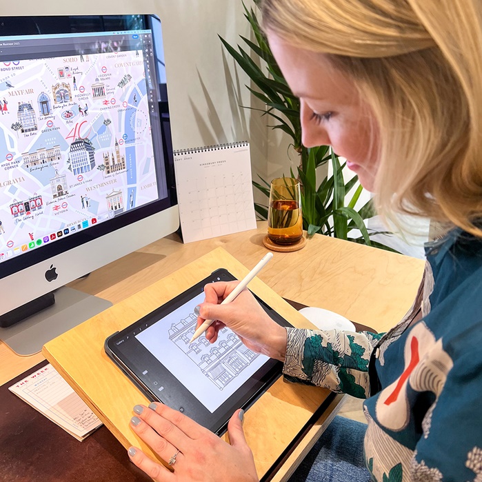 Photography of Kate Snell's work desk