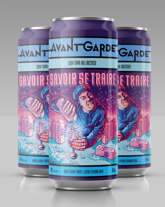 "Savoir Se Traire" beer can packaging