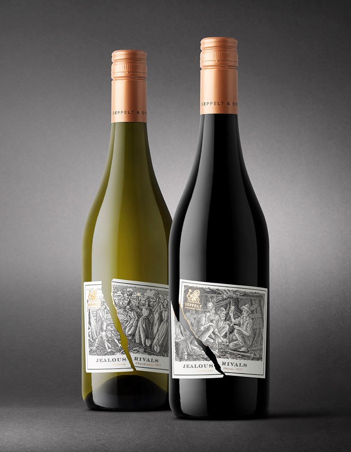 Seppelt's wine labels by Studio Hosego showcase Australia's mining history