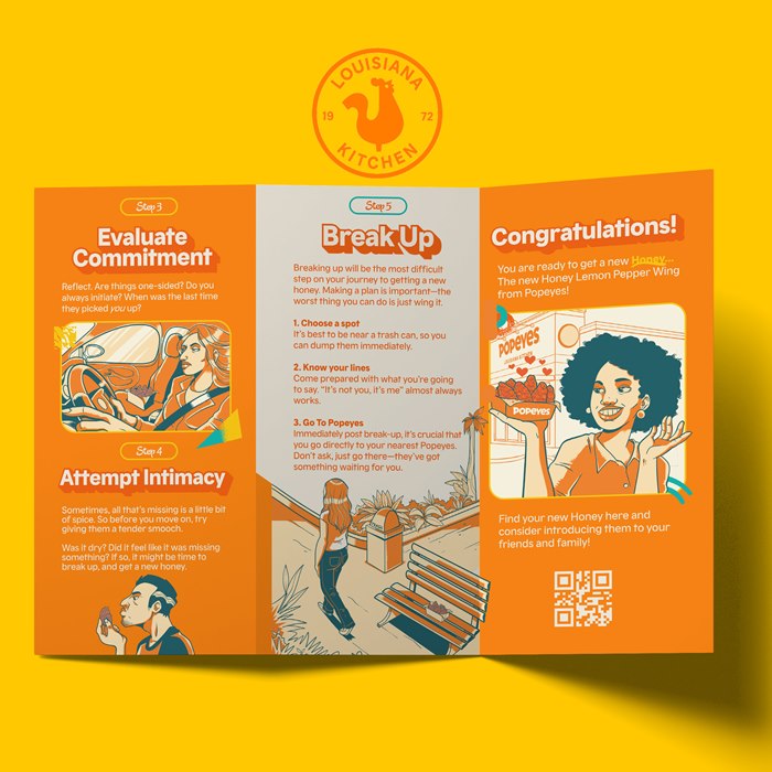 Popeyes' flyer illustration by Wagner Loud