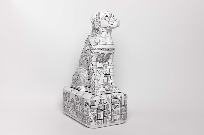 Dog coin collection boxes