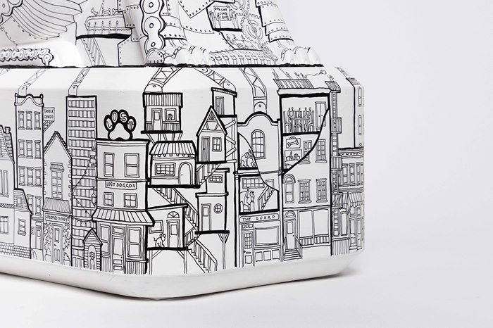 Steampunk influences and playful animal motifs