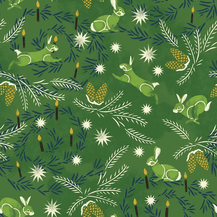 Nature-inspired, hand-crafted stencil illustration