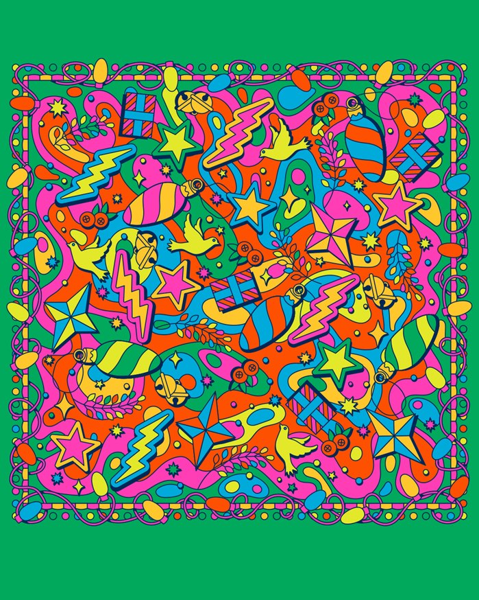 Wrapping paper for LUSH Christmas collection