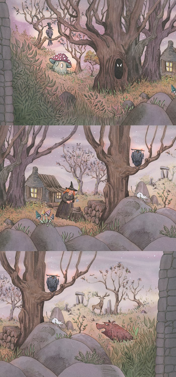 Halloween Witch Animated E-Card