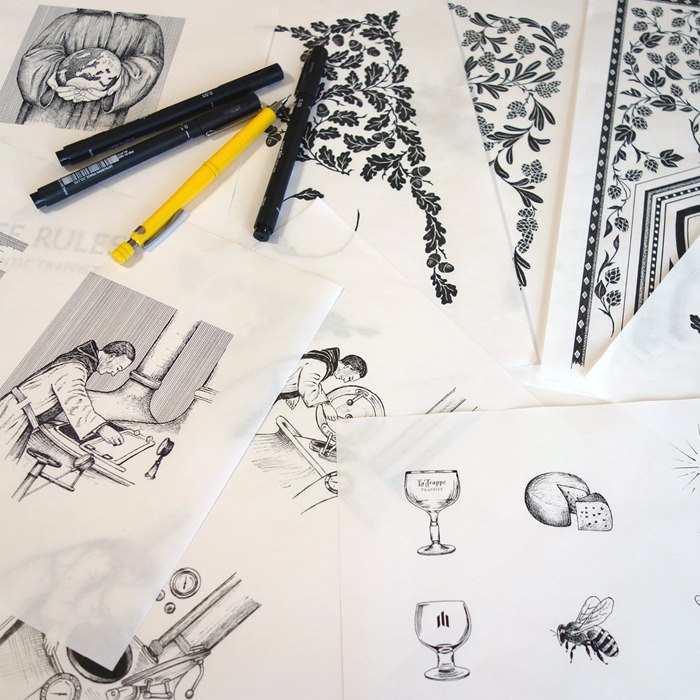 Artworks represent Trappist rules inspired by a curated list