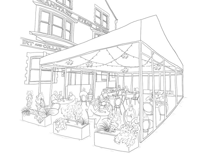 The Laundry visualized a cozy terrace for celebrations