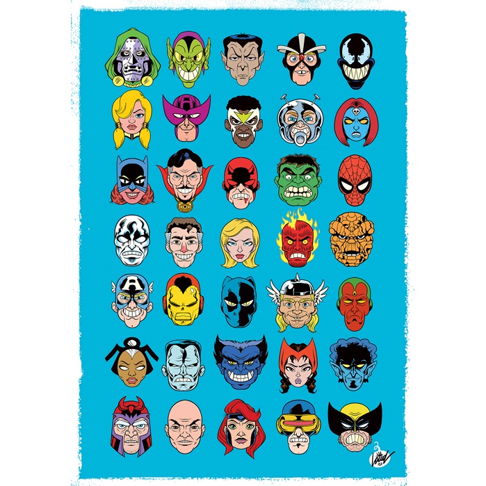 Superheros comic character design