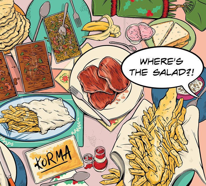 Iconic culinary moments from the series featured in a vibrant foodie spread