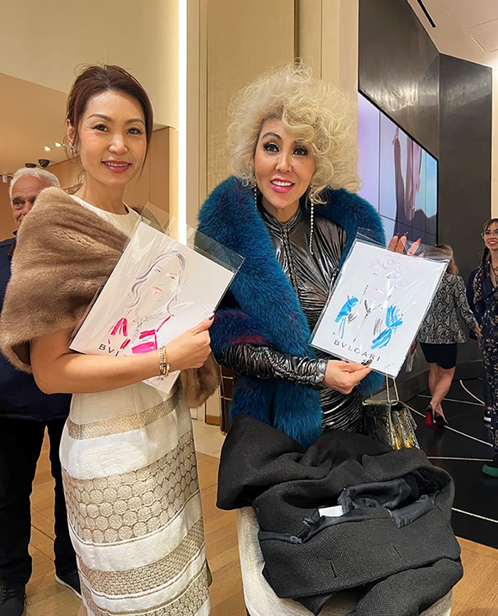 Exclusive live portrait events by luxury brands Bulgari