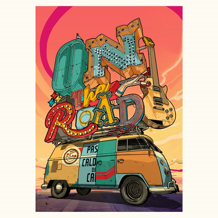 Typographic of On The Road