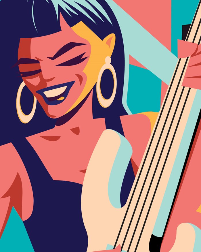 Brazil’s Lollapalooza 25 advertising illustration