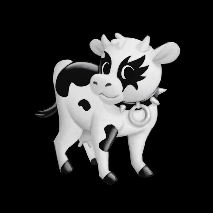 Black-and-white character commission pays tribute to Rita Lee