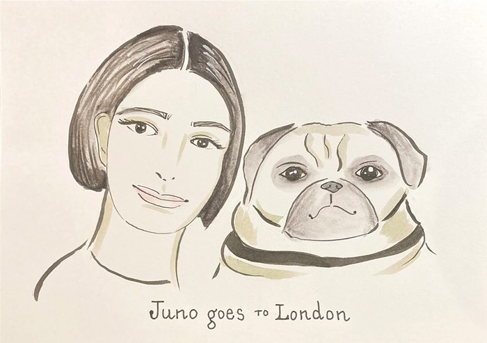 Sketch artist at work during the Juno Goes to London event