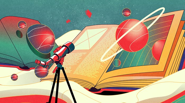 Hero illustration for mobile app introduction text