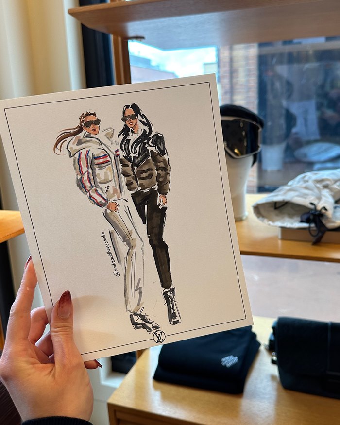 Luxury brand event with live illustration