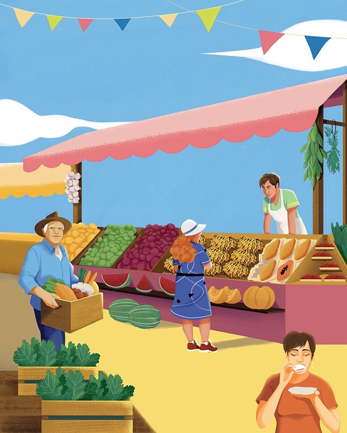 Vibrant illustrations for Hachette UK title
