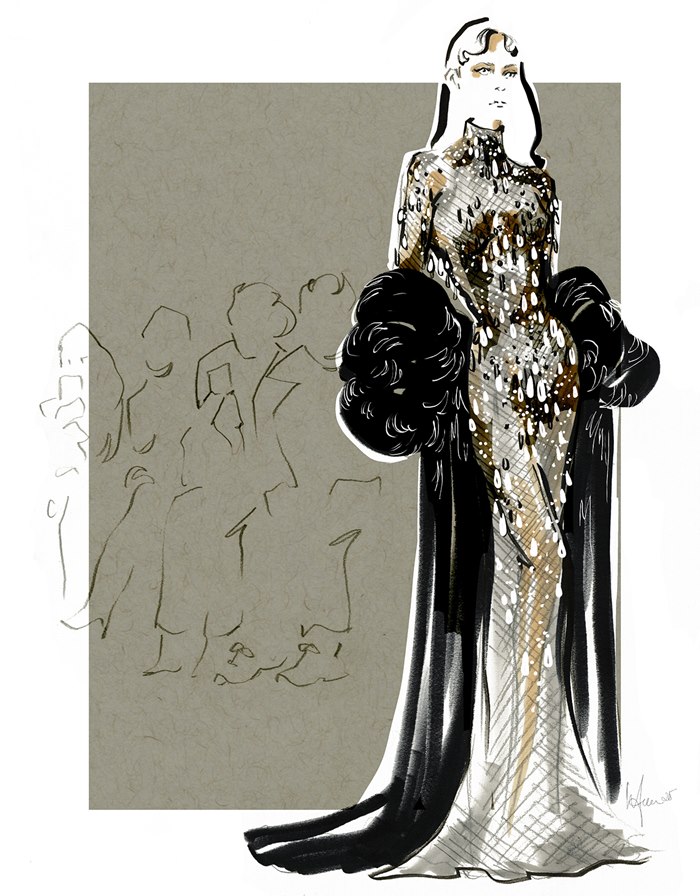 Live illustrations of Paris Haute Couture