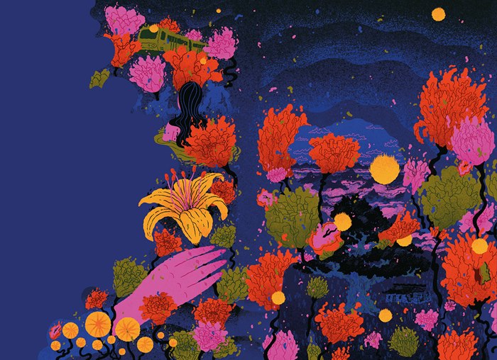 Artwork featuring narrative-driven visual details