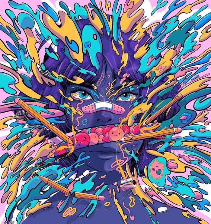 International design congress poster artwork for Guerra Gráfica