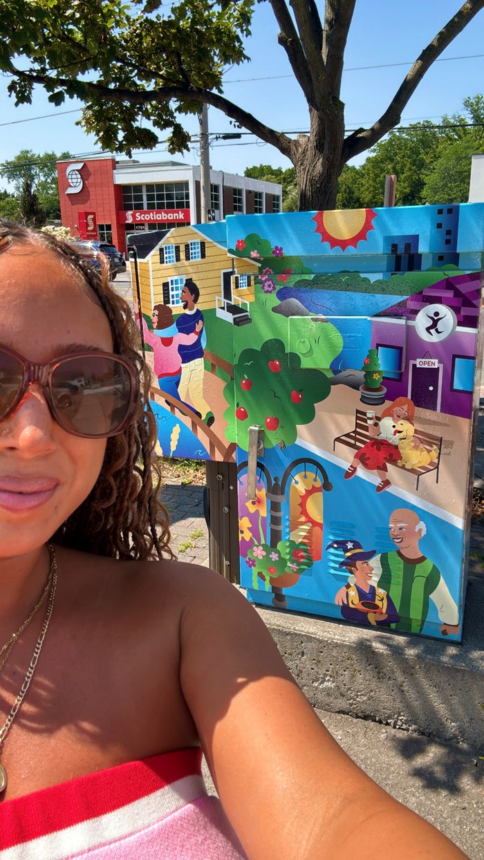 Bright mural celebrating community and nature