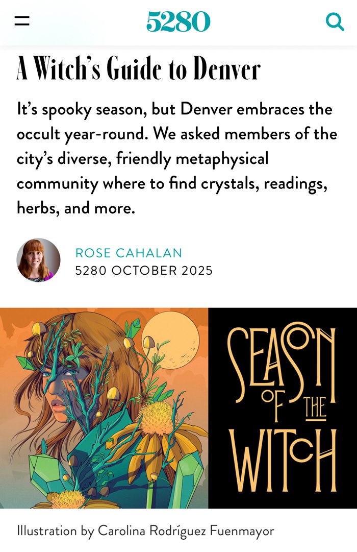 Magical artwork for 5280 Magazine Halloween story