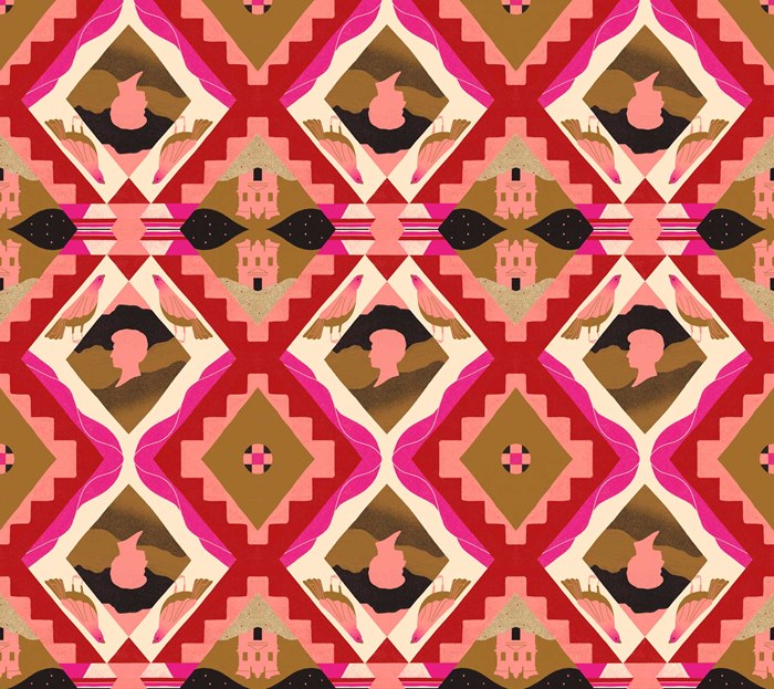 Decorative pattern for Schwarzkopf Professional’s holiday collection