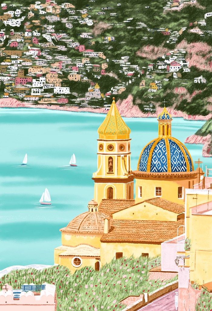 Romantic fiction book cover art Meet Me in Italy by Georgie