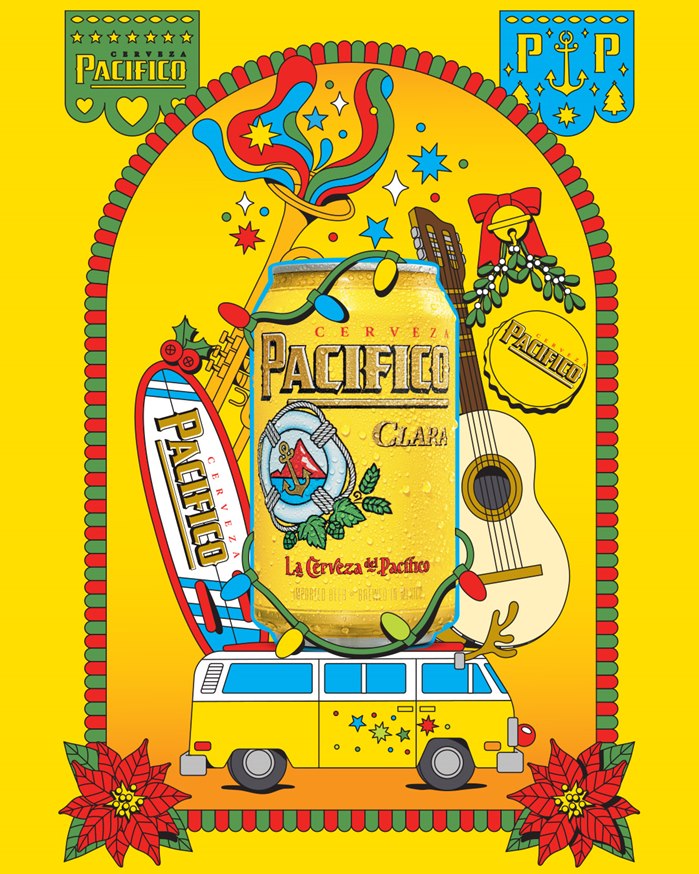 Pacifico Beer holiday visuals and patterns by Season of Victory