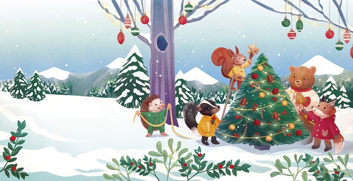 Sensory children’s book with rub-and-sniff Christmas scenes