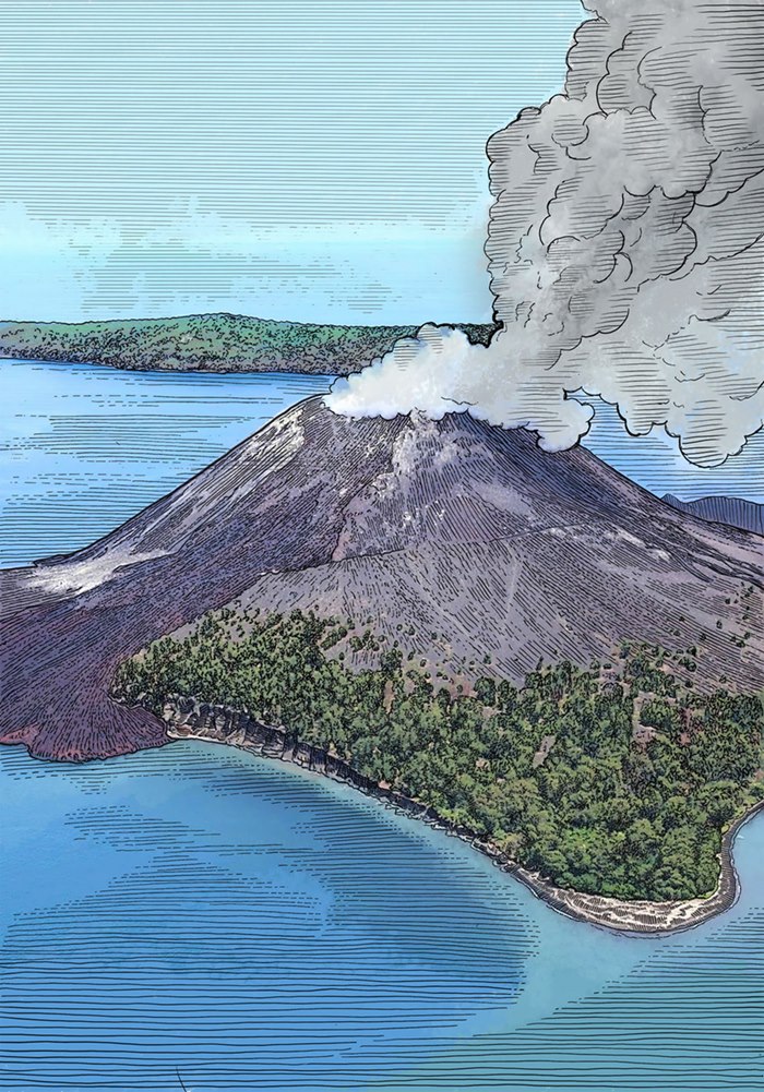 Artwork depicting remote histories, cultures, and landscapes