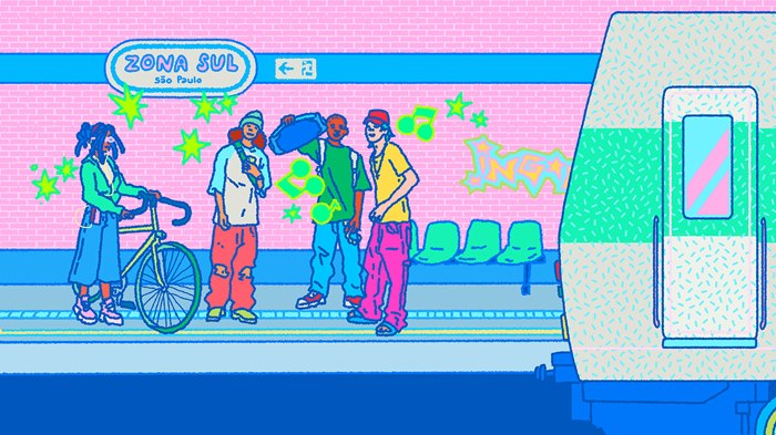 Cultural layered motion design for TV Globo Plim Plim
