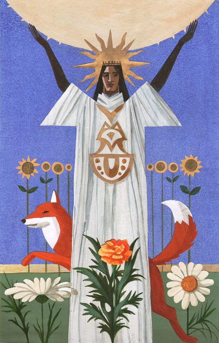 Tarot illustrations using acrylic ink pen and paper